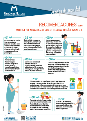 Recomendaciones para mujeres embarazadas en trabajos de limpieza