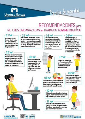 Recomendaciones para mujeres embarazadas en trabajos administrativos