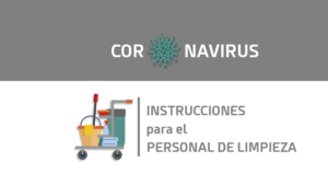 Instrucciones para el personal de limpieza