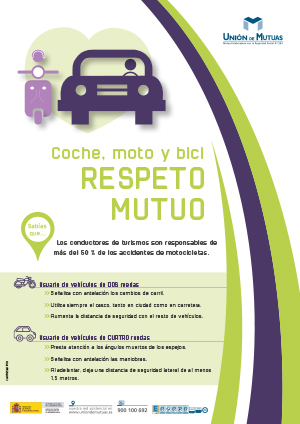 Coche, moto y bici: Respeto mutuo