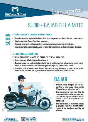 Subir y bajar de la moto