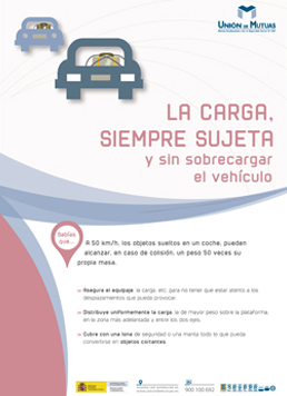 La carga, siempre sujeta y sin sobrecargar el vehículo