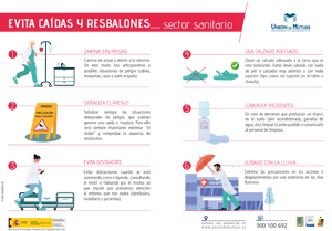 Sector Sanitario. Evita caídas y resbalones. FI-055-ES-2023-01