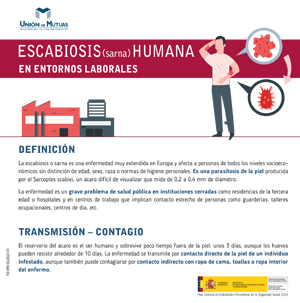 Escabiosis (sarna) humana en entornos laborales FO-099-ES/2023-01