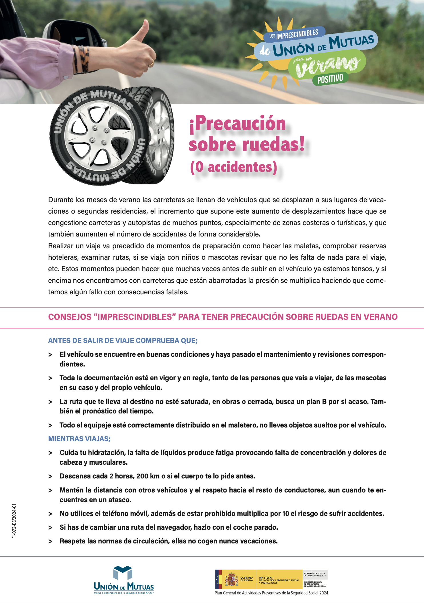 Precaución sobre ruedas