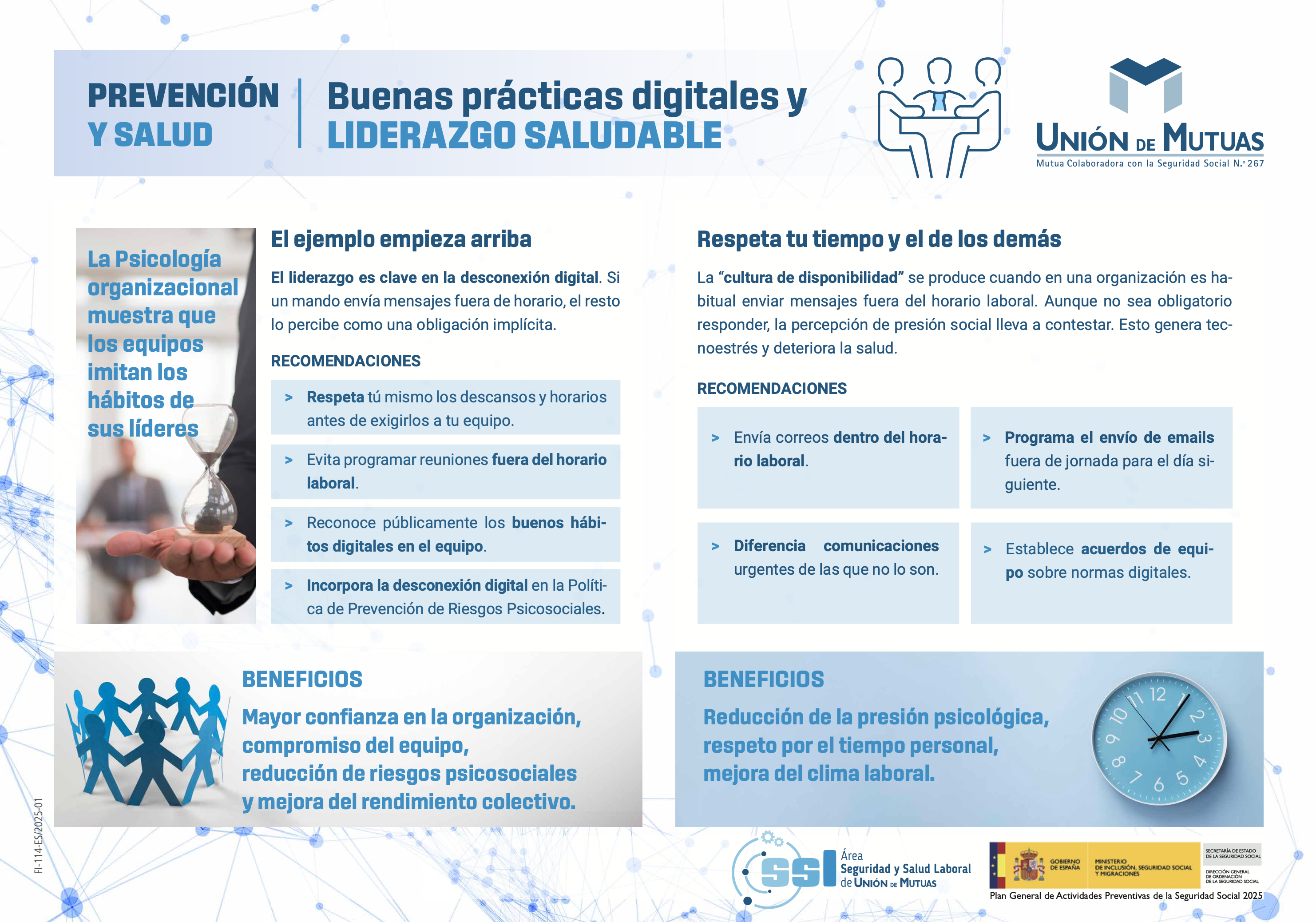 Prevención y Salud. Buenas prácticas digitales y liderazgo saludable FI-114-ES