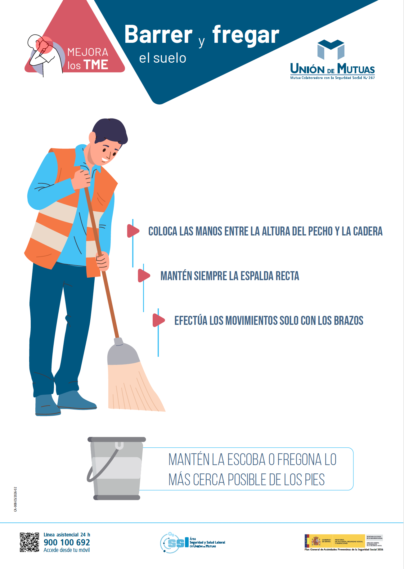 Barrer y fregar el suelo (cartel)