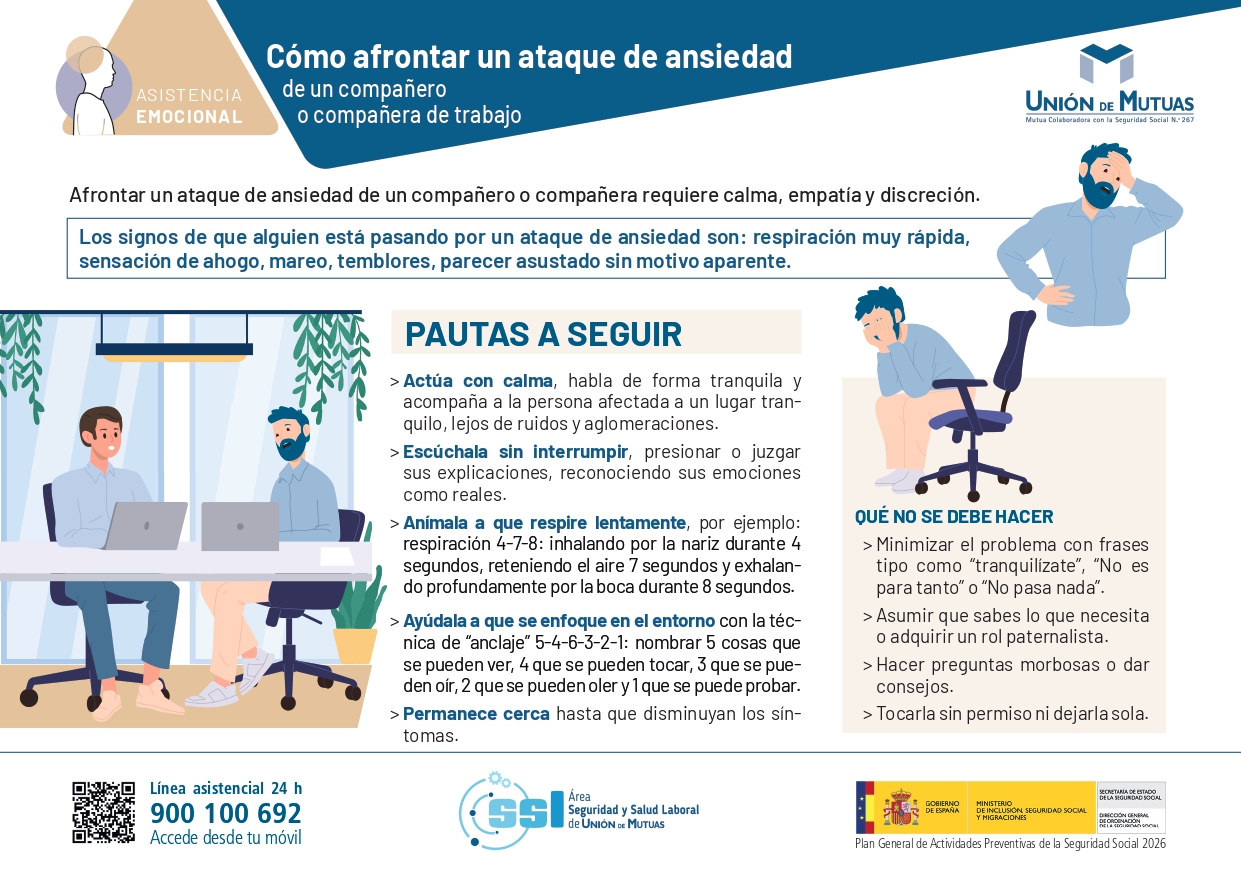 Cómo afrontar un ataque de ansiedad – Fichas